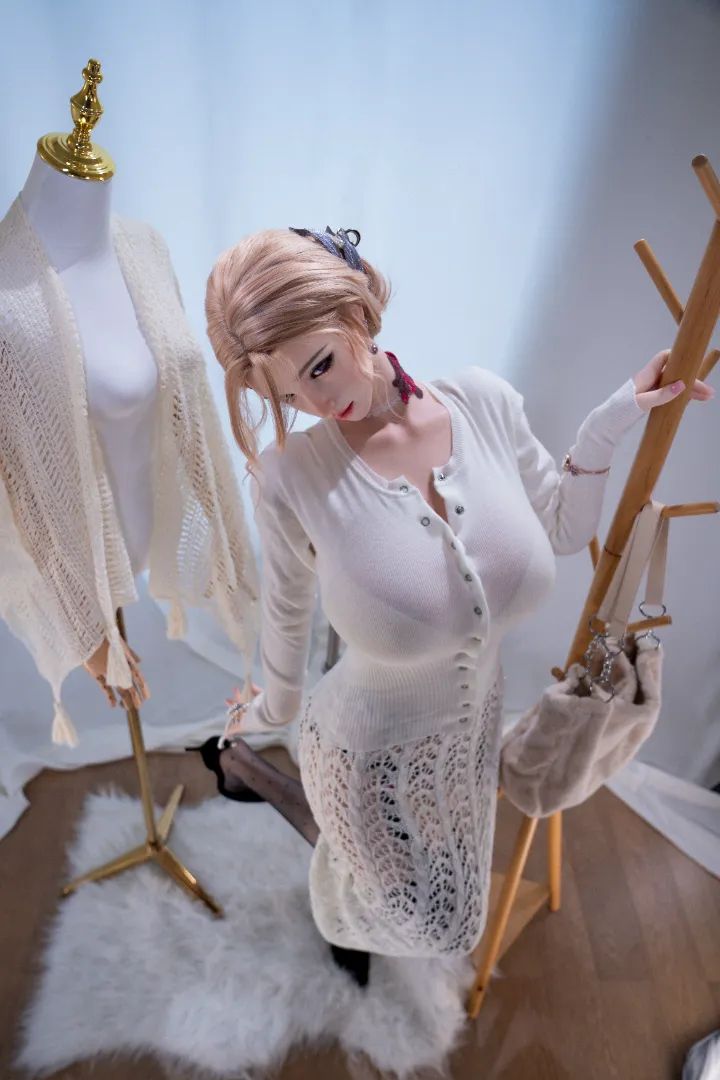 162cm (5ft4) E cup real skin texture silicone Sex Doll Enshio, ROS Head 126B